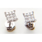 Designer Earrings with Certified Diamonds In 14k Gold - ER1182R